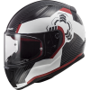 KASK LS2 FF353 RAPID GHOST WHITE BLACK RED INTEGRALNY