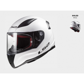 KASK LS2 FF353 RAPID SOLID GLOSS WHITE INTEGRALNY
